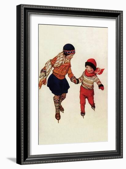 Winter Skates-Jessie Willcox-Smith-Framed Art Print