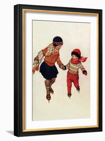 Winter Skates-Jessie Willcox-Smith-Framed Art Print