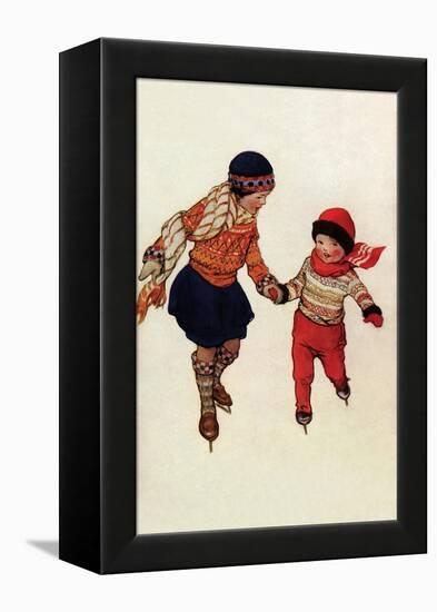 Winter Skates-Jessie Willcox-Smith-Framed Stretched Canvas