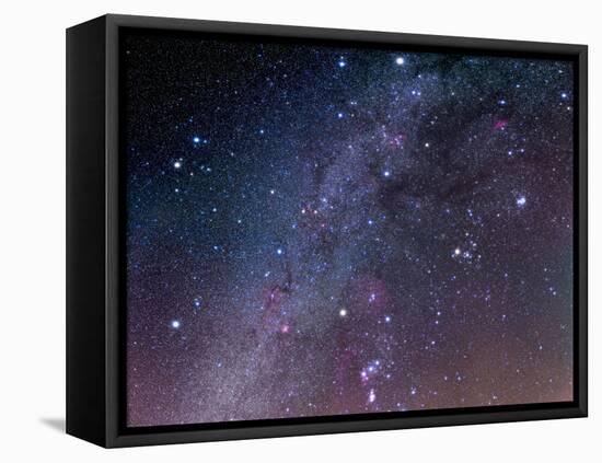 Winter Sky Panorama with Various Deep Sky Objects-null-Framed Premier Image Canvas