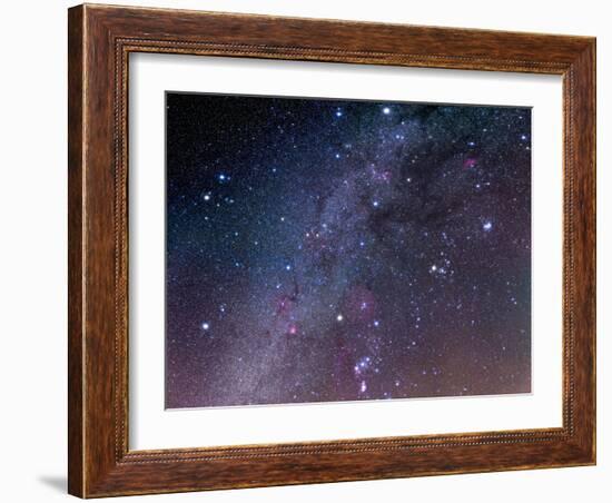 Winter Sky Panorama with Various Deep Sky Objects-null-Framed Photographic Print