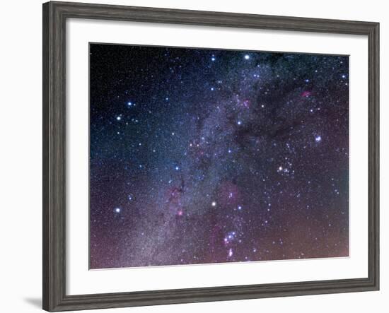 Winter Sky Panorama with Various Deep Sky Objects-null-Framed Photographic Print