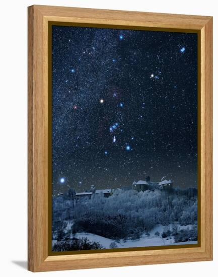 Winter Sky with Orion Constellation-Eckhard Slawik-Framed Premier Image Canvas