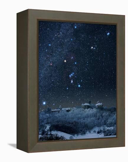 Winter Sky with Orion Constellation-Eckhard Slawik-Framed Premier Image Canvas