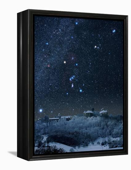 Winter Sky with Orion Constellation-Eckhard Slawik-Framed Premier Image Canvas