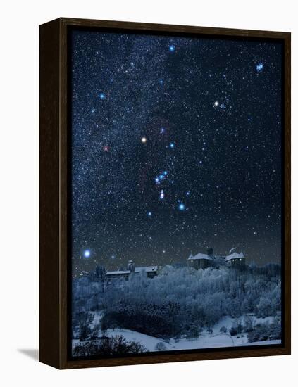 Winter Sky with Orion Constellation-Eckhard Slawik-Framed Premier Image Canvas