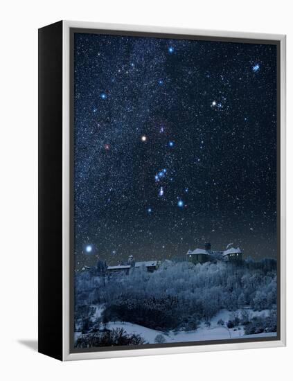 Winter Sky with Orion Constellation-Eckhard Slawik-Framed Premier Image Canvas