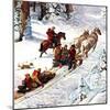 "Winter Sleigh Ride," December 17, 1949-John Clymer-Mounted Giclee Print