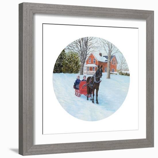 Winter Sleighride-Kevin Dodds-Framed Giclee Print