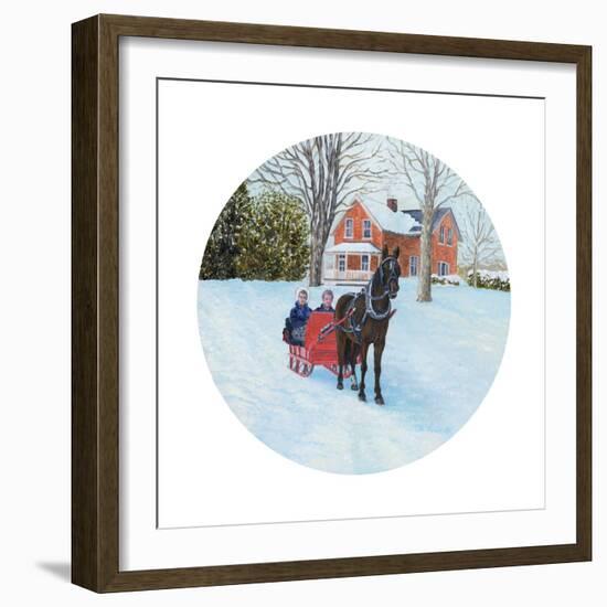 Winter Sleighride-Kevin Dodds-Framed Giclee Print