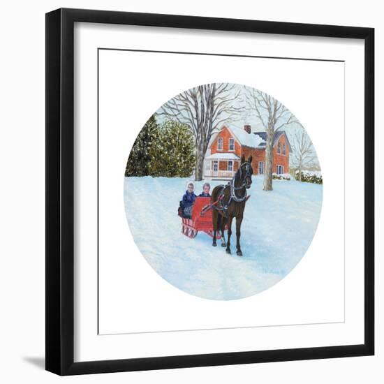 Winter Sleighride-Kevin Dodds-Framed Giclee Print