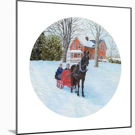 Winter Sleighride-Kevin Dodds-Mounted Giclee Print