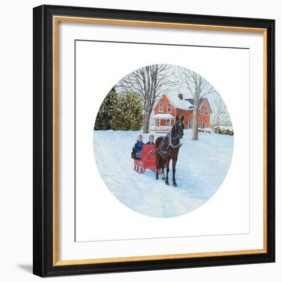 Winter Sleighride-Kevin Dodds-Framed Giclee Print