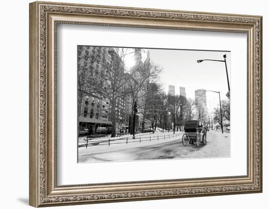 Winter Snow in Central Park, Manhattan, New York City-Zigi-Framed Photographic Print