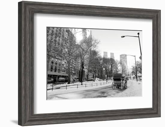 Winter Snow in Central Park, Manhattan, New York City-Zigi-Framed Photographic Print