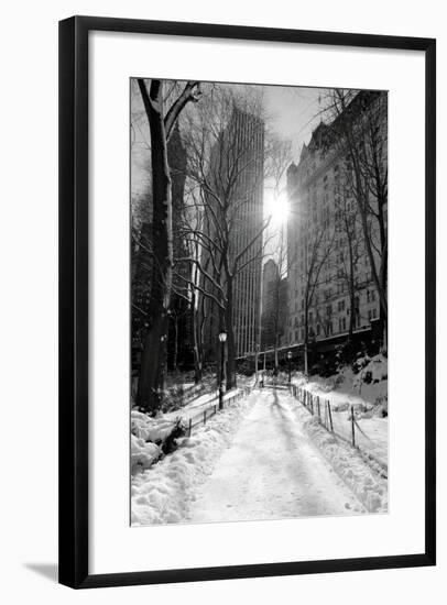 Winter Snow in Central Park, New York City-Zigi-Framed Photographic Print