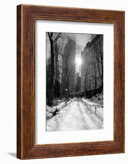 Winter Snow in Central Park, New York City-Zigi-Framed Photographic Print