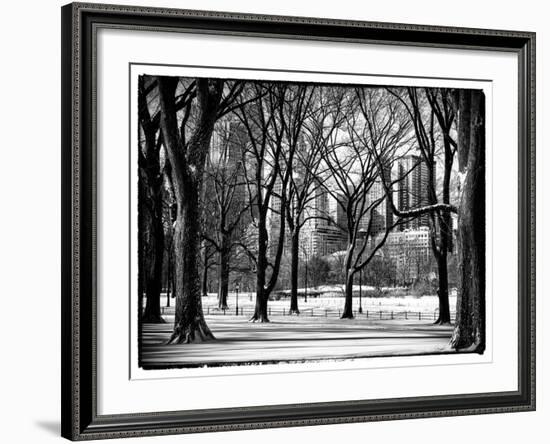 Winter Snow in Central Park View-Philippe Hugonnard-Framed Photographic Print