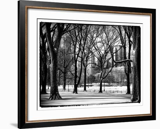 Winter Snow in Central Park View-Philippe Hugonnard-Framed Photographic Print