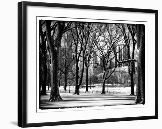 Winter Snow in Central Park View-Philippe Hugonnard-Framed Photographic Print