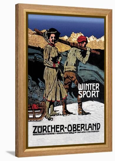 Winter Sport: Cross-Country Skiing-null-Framed Stretched Canvas