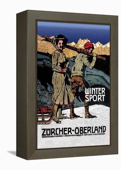 Winter Sport: Cross-Country Skiing-null-Framed Stretched Canvas