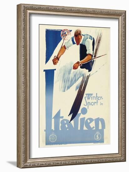 Winter Sport in Italien-Vintage Lavoie-Framed Giclee Print