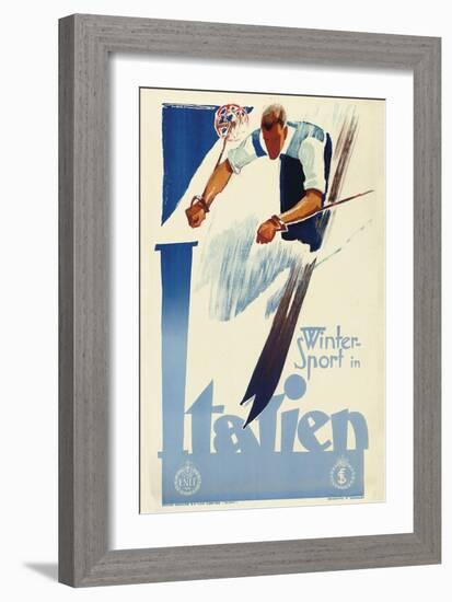 Winter Sport in Italien-Vintage Lavoie-Framed Giclee Print