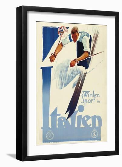 Winter Sport in Italien-Vintage Lavoie-Framed Giclee Print