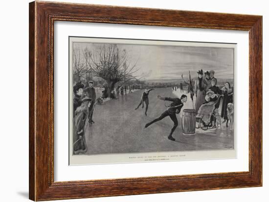 Winter Sport in the Fen Country, a Skating Match-Robert Walker Macbeth-Framed Giclee Print