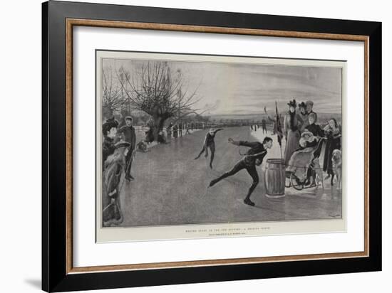 Winter Sport in the Fen Country, a Skating Match-Robert Walker Macbeth-Framed Giclee Print