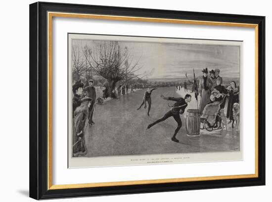 Winter Sport in the Fen Country, a Skating Match-Robert Walker Macbeth-Framed Giclee Print