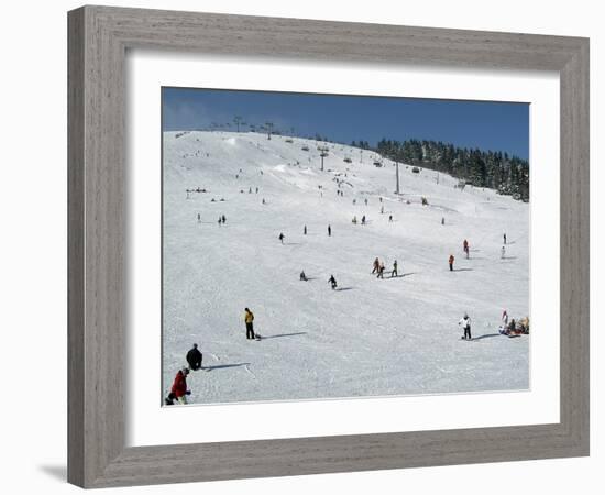 Winter Sports at Feldberg, Black Forest, Baden-Wurttemberg, Germany, Europe-Hans Peter Merten-Framed Photographic Print