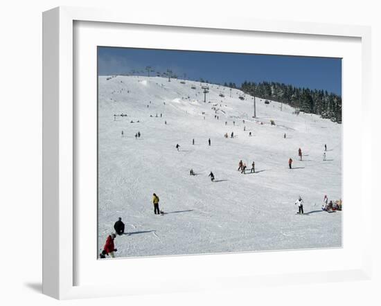 Winter Sports at Feldberg, Black Forest, Baden-Wurttemberg, Germany, Europe-Hans Peter Merten-Framed Photographic Print