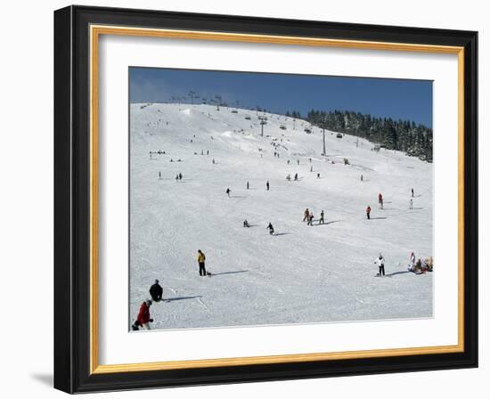 Winter Sports at Feldberg, Black Forest, Baden-Wurttemberg, Germany, Europe-Hans Peter Merten-Framed Photographic Print