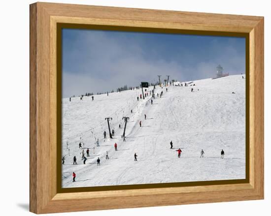 Winter Sports at Feldberg, Black Forest, Baden-Wurttemberg, Germany, Europe-Hans Peter Merten-Framed Premier Image Canvas