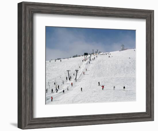 Winter Sports at Feldberg, Black Forest, Baden-Wurttemberg, Germany, Europe-Hans Peter Merten-Framed Photographic Print