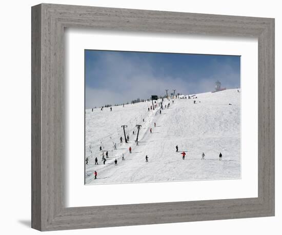 Winter Sports at Feldberg, Black Forest, Baden-Wurttemberg, Germany, Europe-Hans Peter Merten-Framed Photographic Print