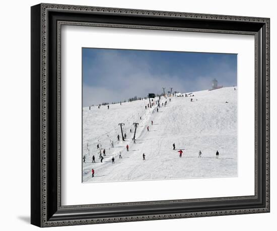 Winter Sports at Feldberg, Black Forest, Baden-Wurttemberg, Germany, Europe-Hans Peter Merten-Framed Photographic Print