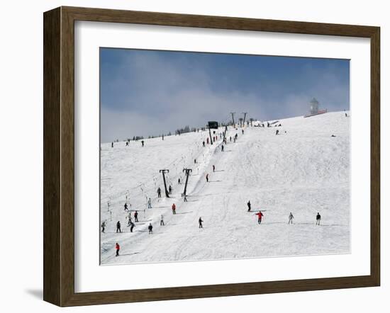 Winter Sports at Feldberg, Black Forest, Baden-Wurttemberg, Germany, Europe-Hans Peter Merten-Framed Photographic Print