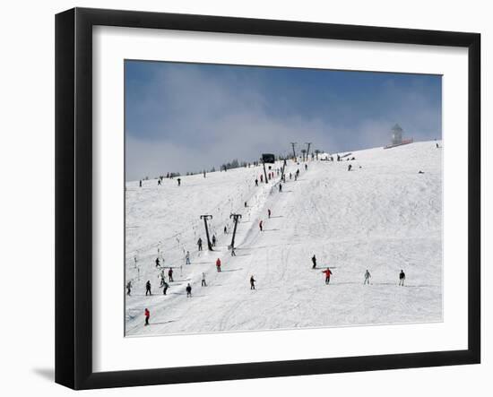 Winter Sports at Feldberg, Black Forest, Baden-Wurttemberg, Germany, Europe-Hans Peter Merten-Framed Photographic Print