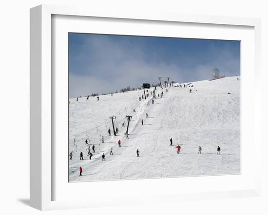Winter Sports at Feldberg, Black Forest, Baden-Wurttemberg, Germany, Europe-Hans Peter Merten-Framed Photographic Print