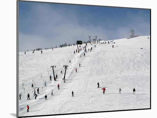 Winter Sports at Feldberg, Black Forest, Baden-Wurttemberg, Germany, Europe-Hans Peter Merten-Mounted Photographic Print