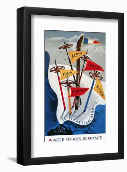 Winter Sports in France-Vintage Posters-Framed Giclee Print