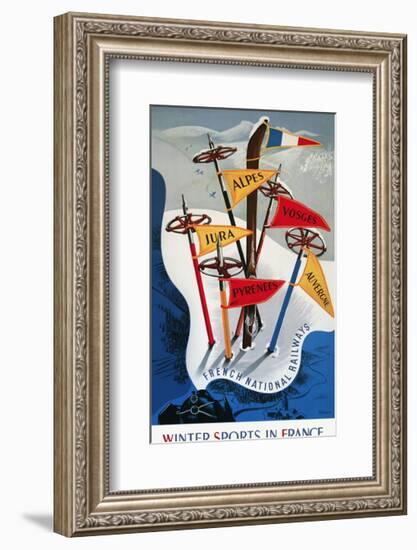 Winter Sports in France-Vintage Posters-Framed Giclee Print