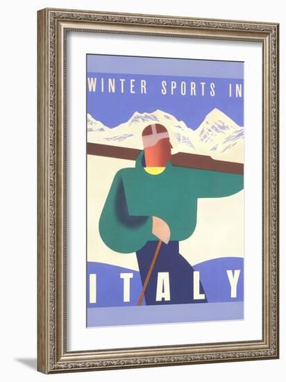 Winter Sports in Italy-null-Framed Art Print