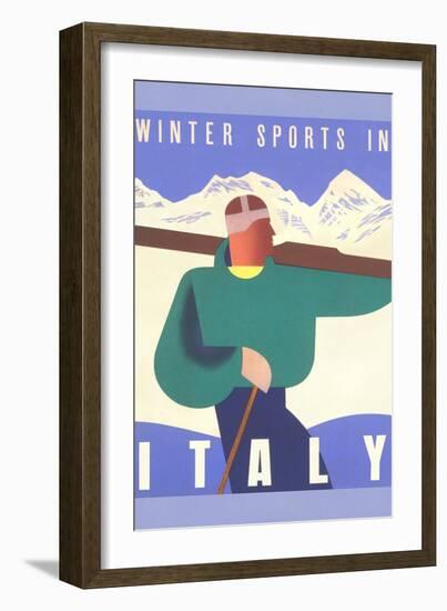 Winter Sports in Italy-null-Framed Art Print