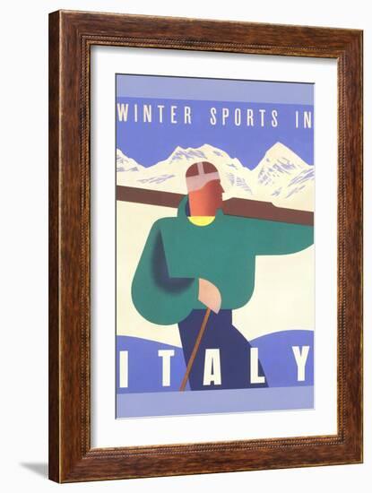 Winter Sports in Italy-null-Framed Art Print