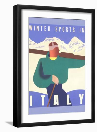 Winter Sports in Italy-null-Framed Art Print