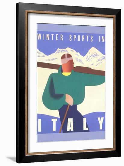 Winter Sports in Italy-null-Framed Art Print